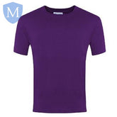 Plain Sports Round Neck T-Shirts - Purple (POA) Mansuri